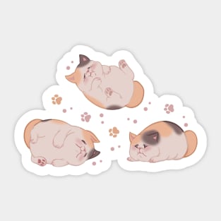 FFXIV - Lazy Fat Cats Sticker